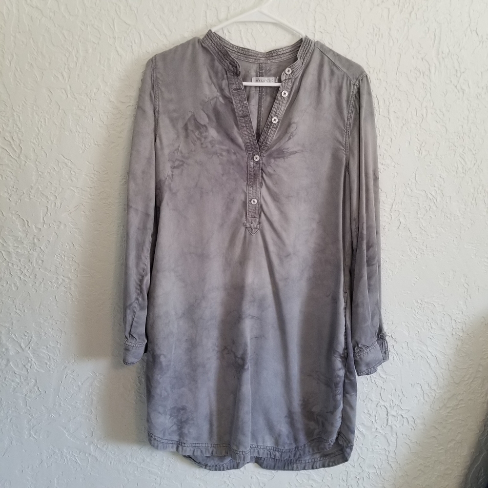 Kenneth Cole REACTION grey tunic long sleeve top